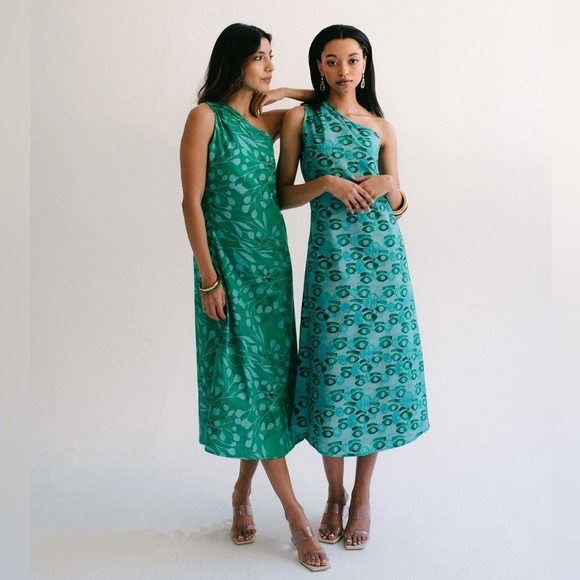 Vivienne Walker Ocular Blue: The One Shoulder Midi Dress Size XS - Picture 15 of 16